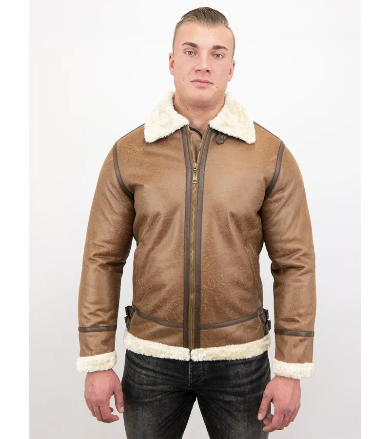 Shearling Jacket for Men - Lammy Coat Hombre - Brown