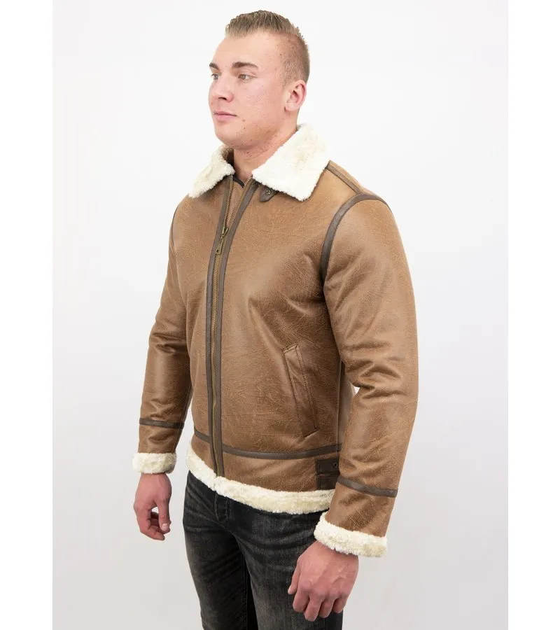 Shearling Jacket for Men - Lammy Coat Hombre - Brown