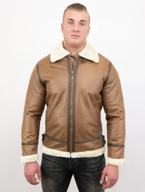 Shearling Jacket for Men - Lammy Coat Hombre - Brown