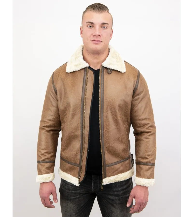 Shearling Jacket for Men - Lammy Coat Hombre - Brown