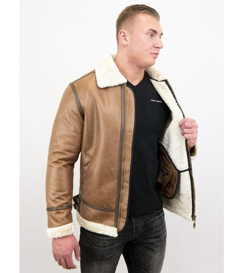 Shearling Jacket for Men - Lammy Coat Hombre - Brown