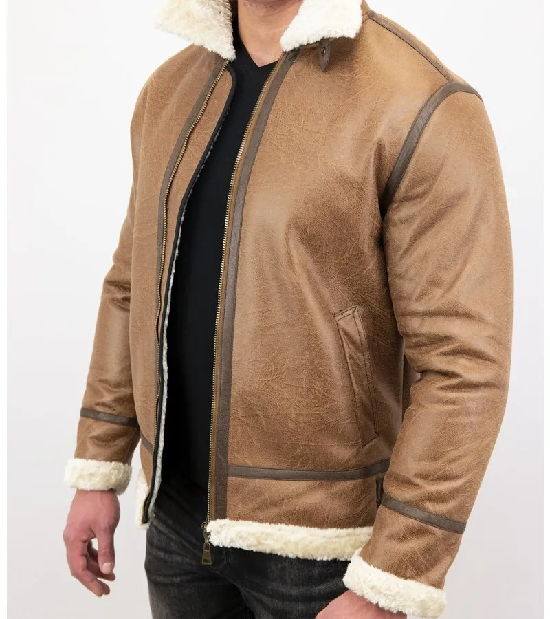 Shearling Jacket for Men - Lammy Coat Hombre - Brown