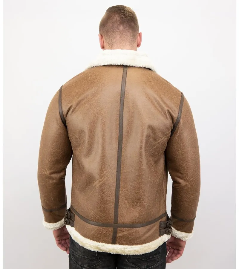 Shearling Jacket for Men - Lammy Coat Hombre - Brown