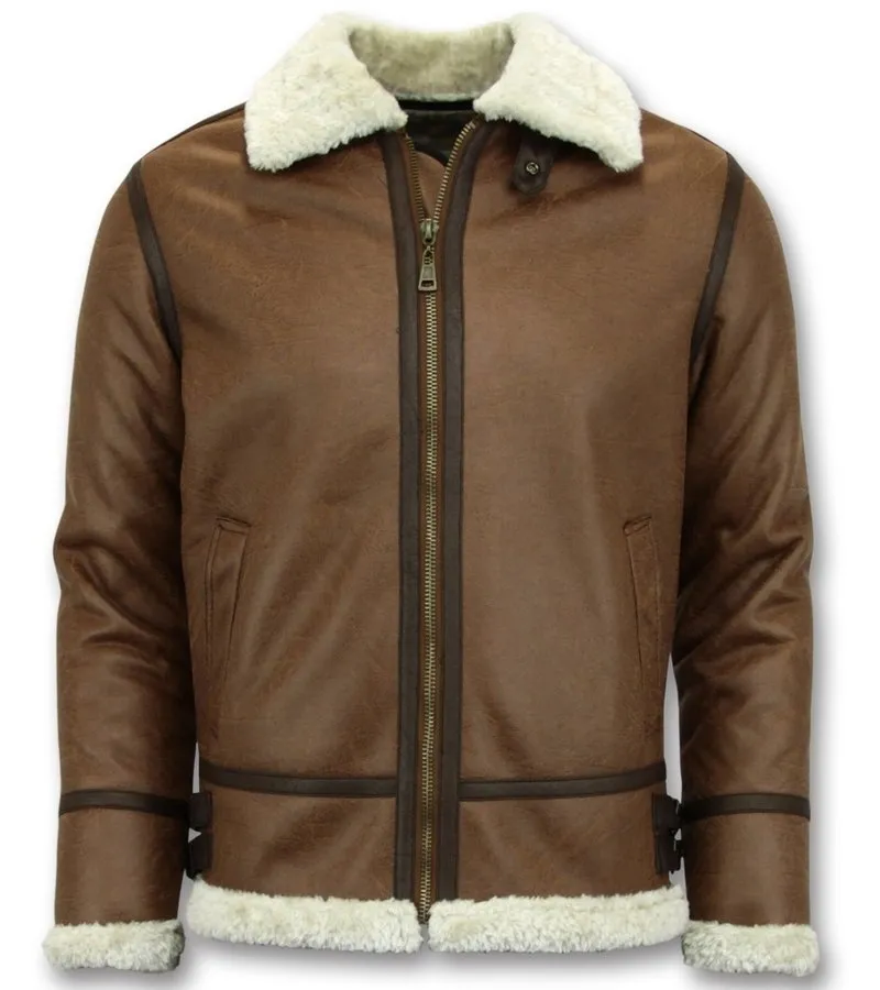 Shearling Jacket for Men - Lammy Coat Hombre - Brown