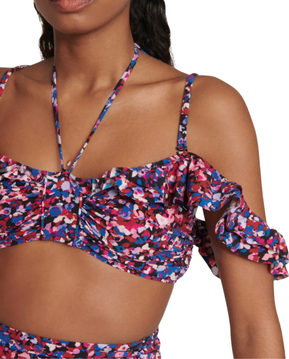 Skyros Bikini Top - Pink and Blue