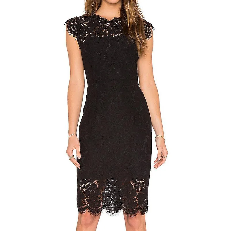 Sleeveless Lace Floral Cocktail Dress for Women