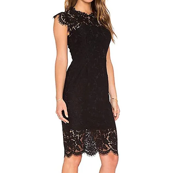 Sleeveless Lace Floral Cocktail Dress for Women