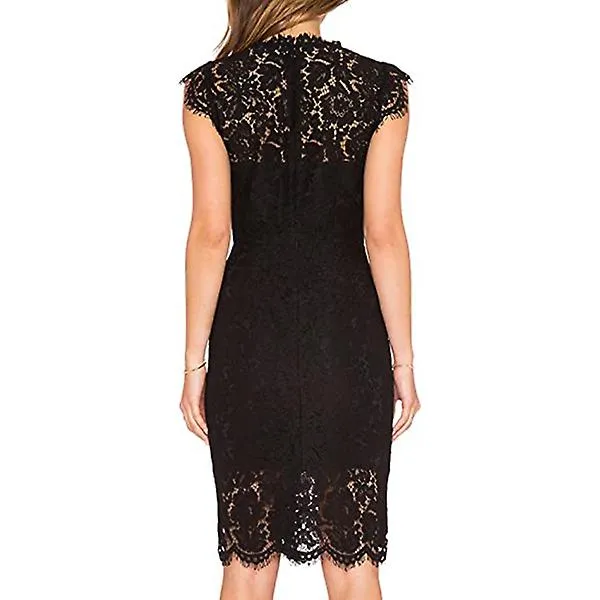 Sleeveless Lace Floral Cocktail Dress for Women