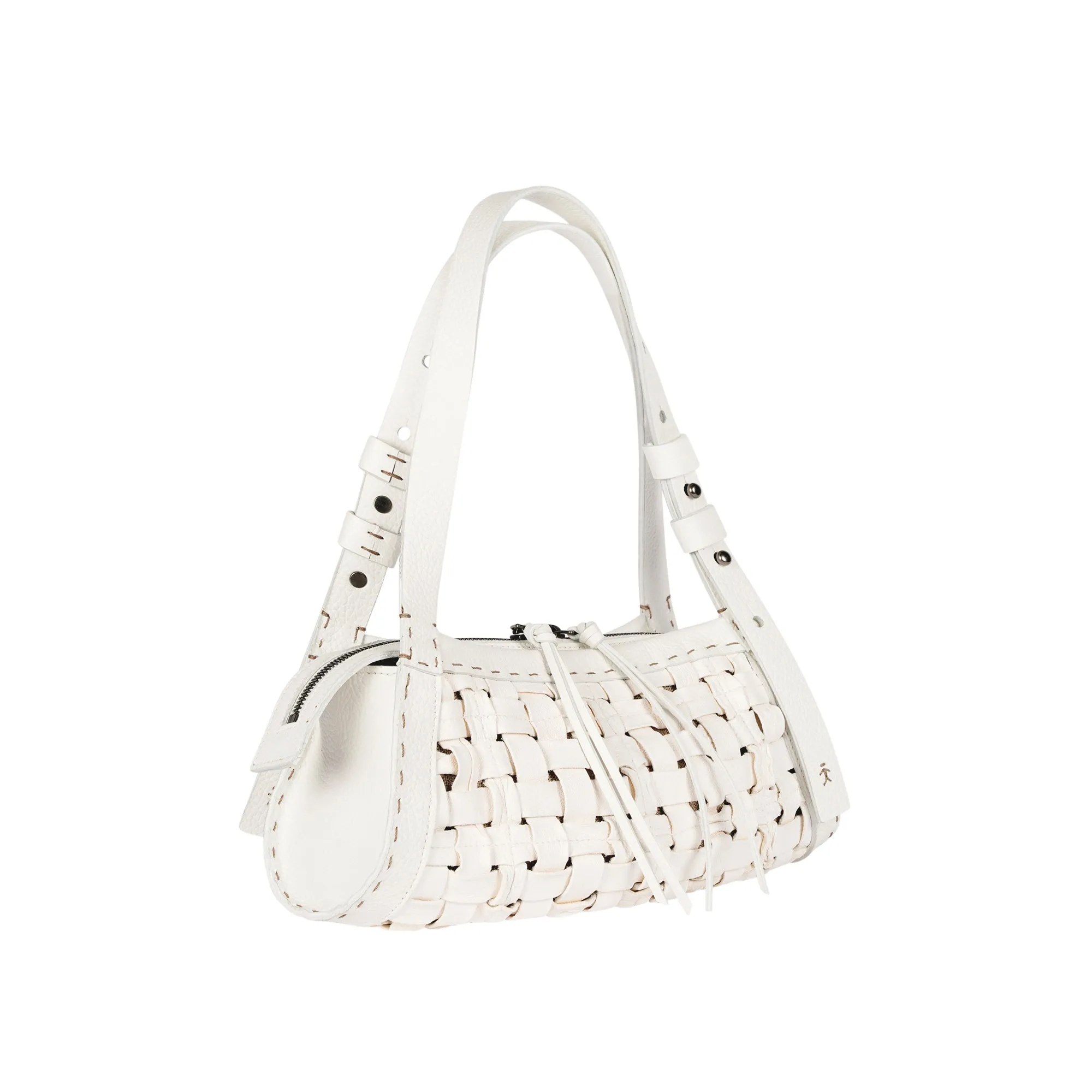 Small Interwoven Basket Handbag