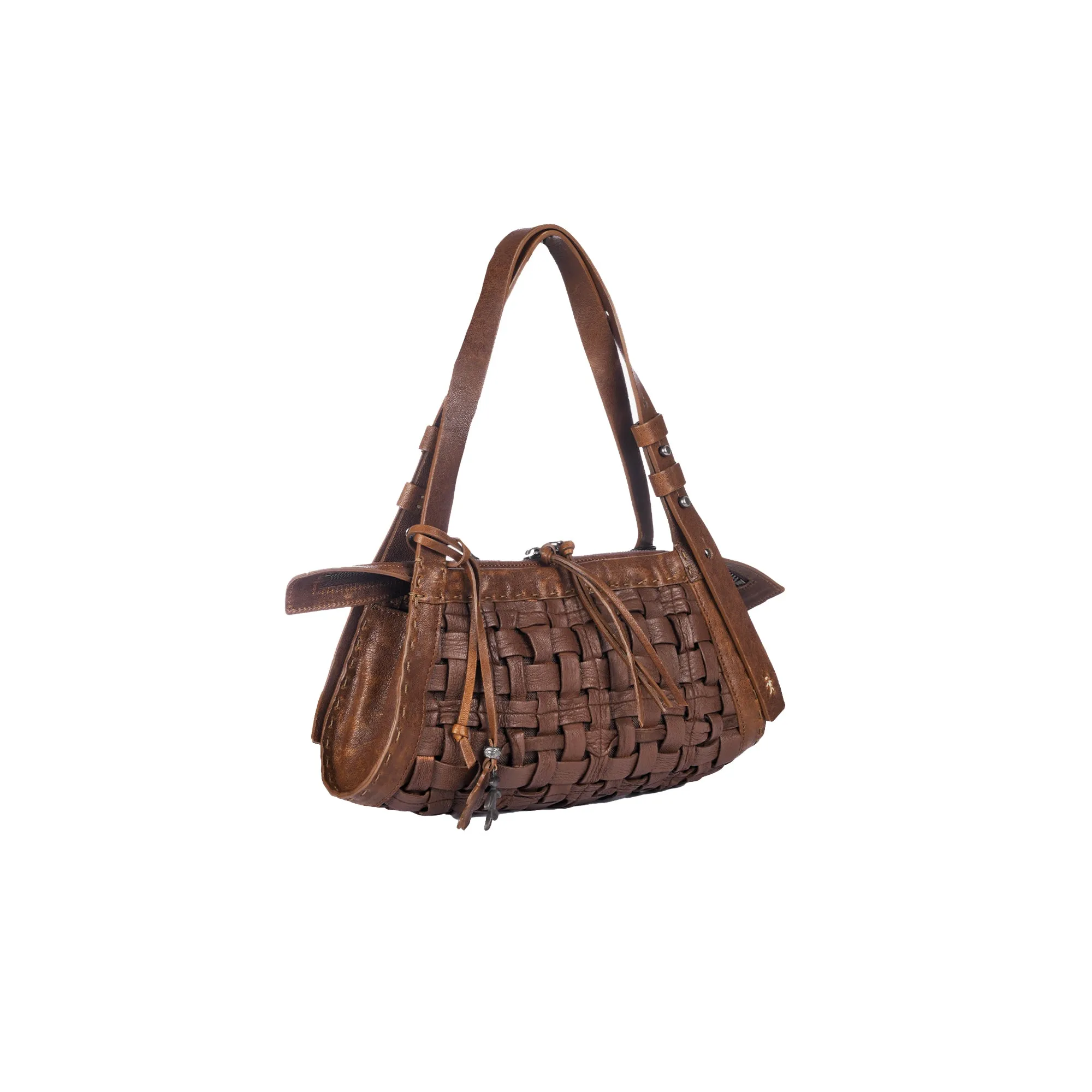 Small Interwoven Basket Handbag