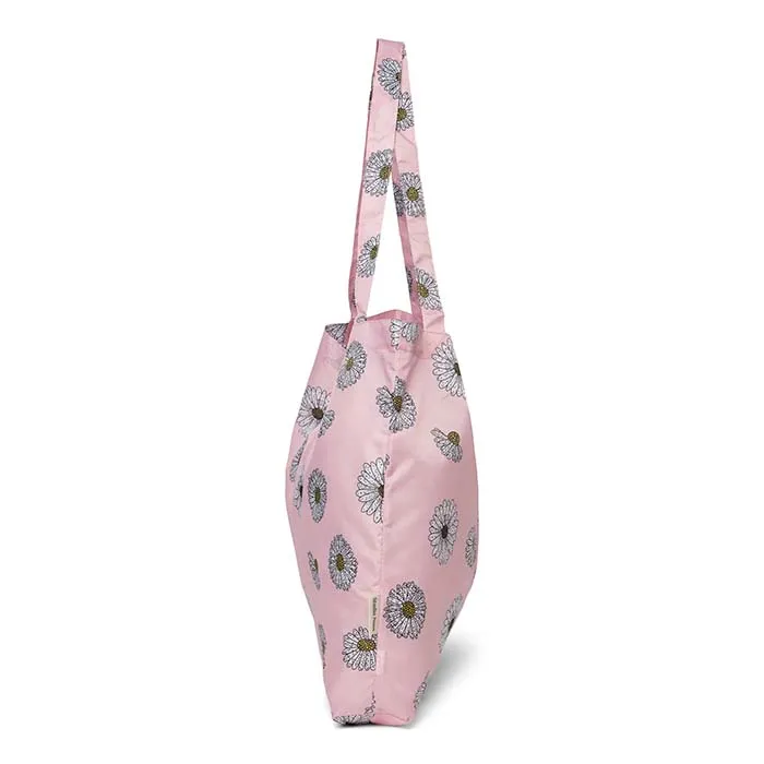 Studio Noos Pink Daisies Grocery Bag - Women's trendy eco-friendly shopping bag with floral design