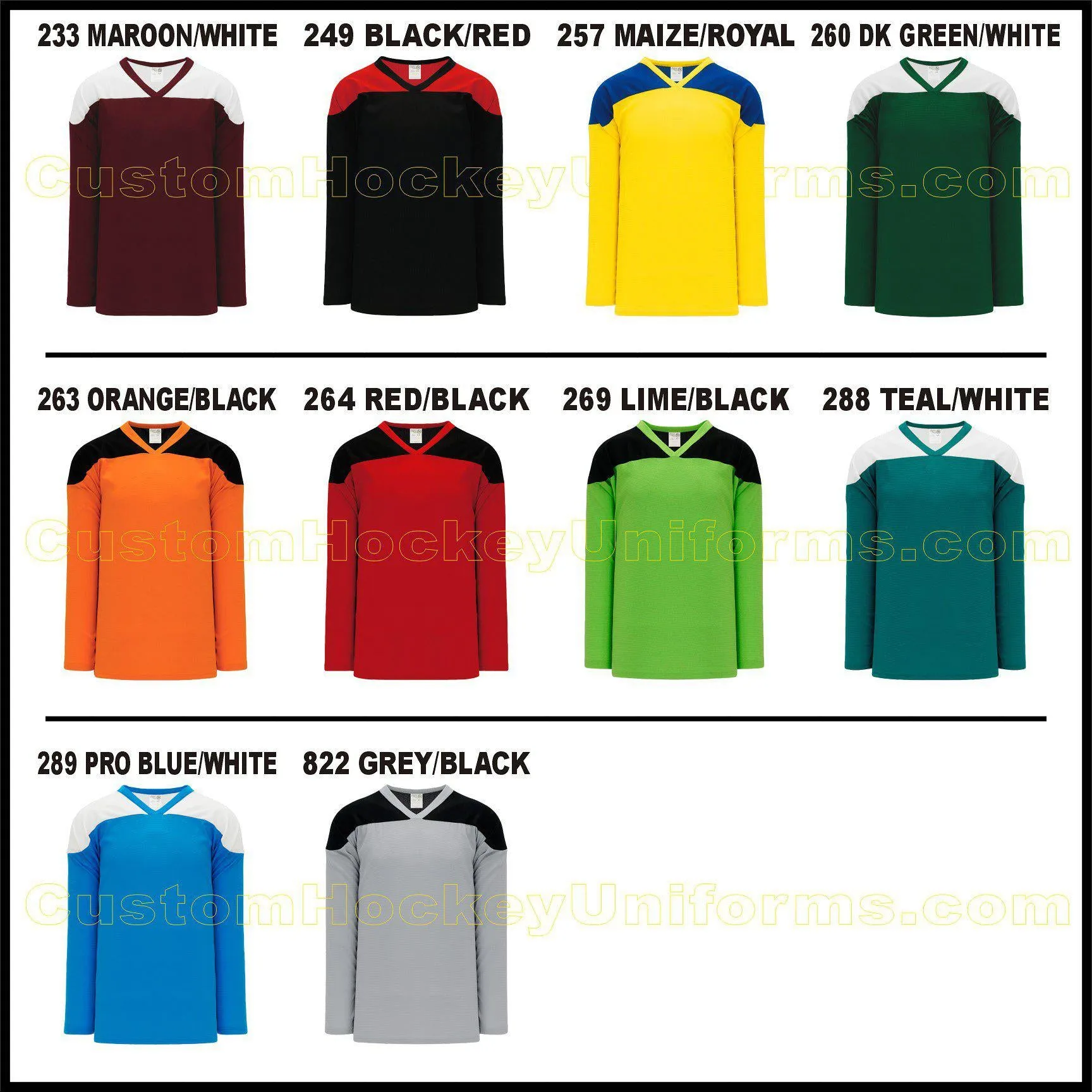 SUB6100 CUSTOM SUBLIMATED HOCKEY JERSEYS