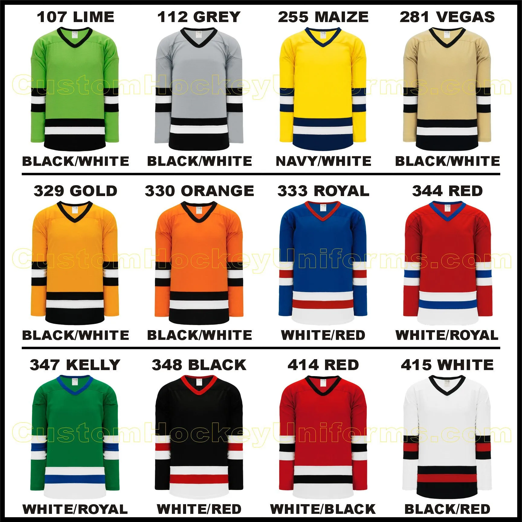 SUB6500 CUSTOM SUBLIMATED HOCKEY JERSEYS