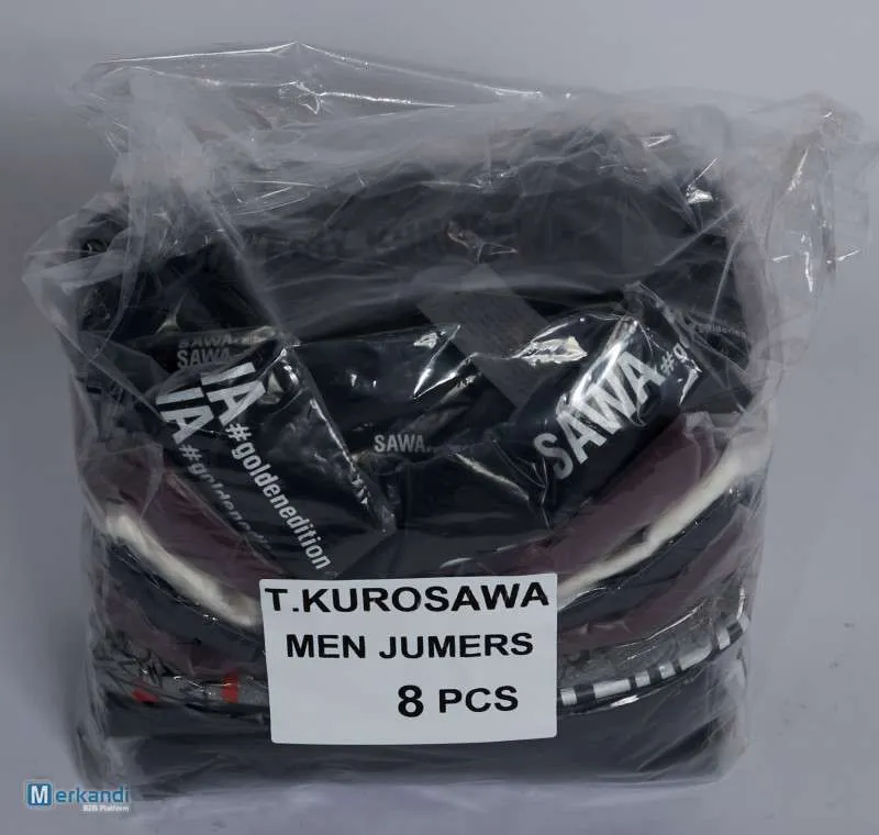 Takeshy Kurosawa mens jerseys - Various models and designs - 1 pack - 8 pieces.