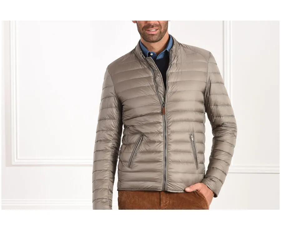 Taupe Puffer Jacket - Lightweight and Stylish - SVEN