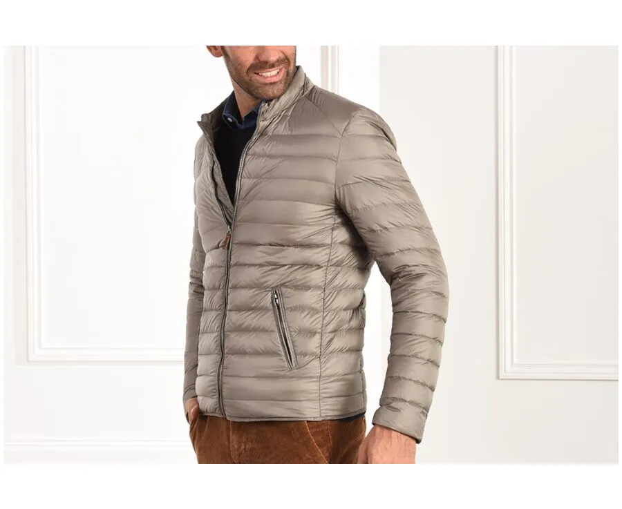 Taupe Puffer Jacket - Lightweight and Stylish - SVEN