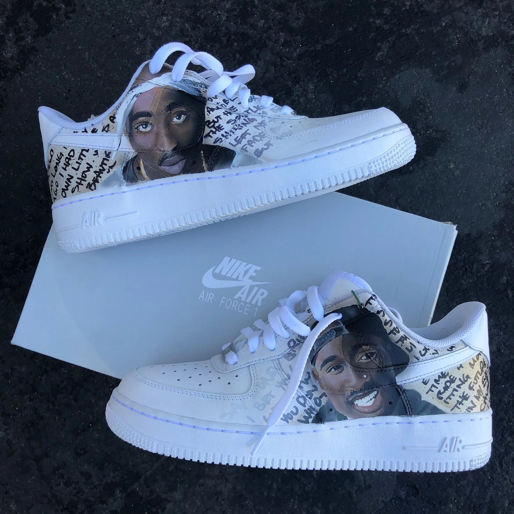 Two Pairs of US Women's Size 9 Nike AF1-Custom Order | Invoice 1 of 2.