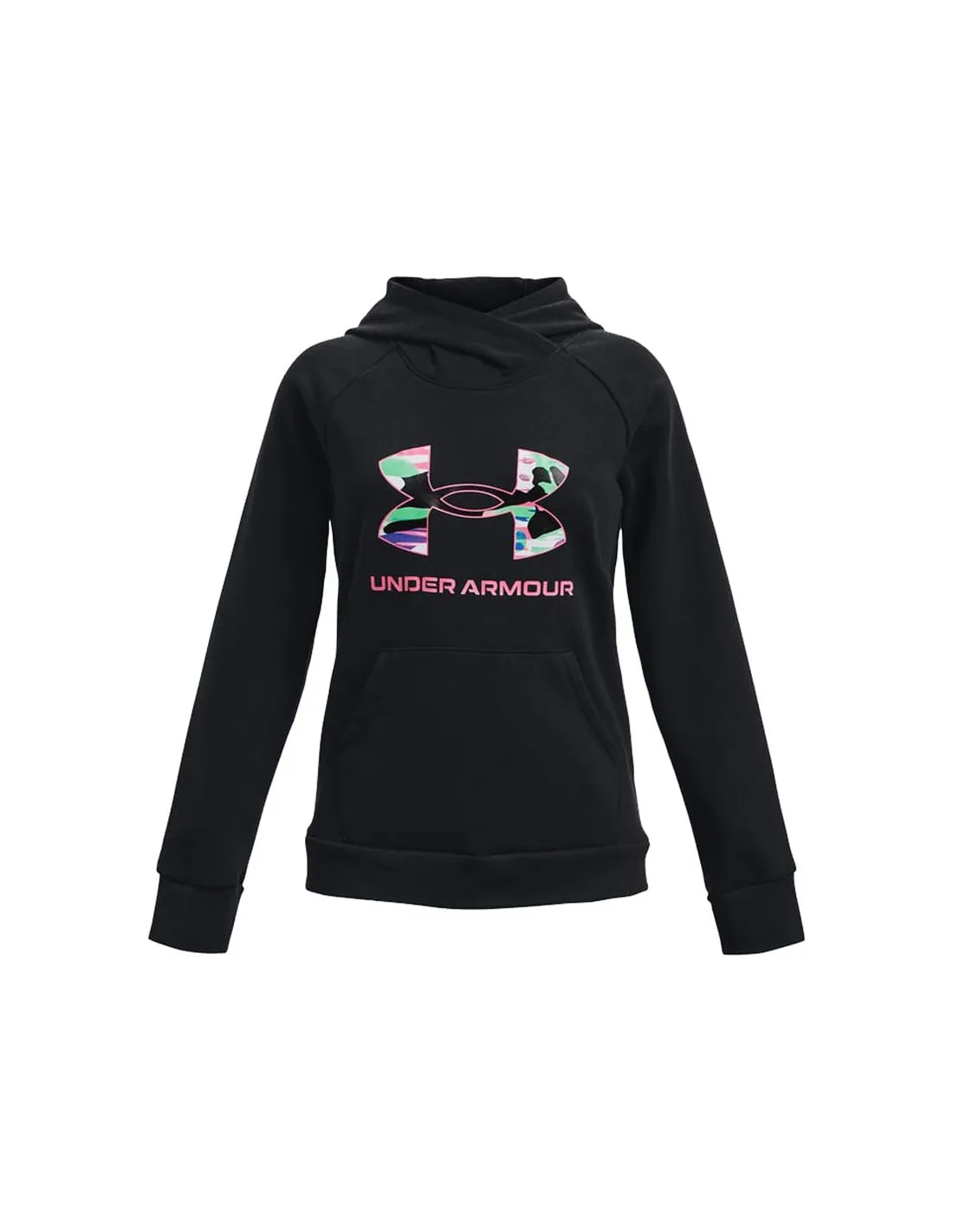 Under Armour Rival Fleece Big Logo Sudadera Negra Niña.