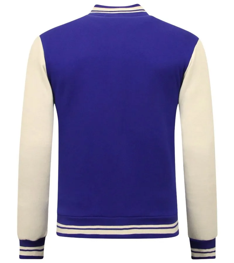 Vintage Hombres College Jacket - 7798 - Azul