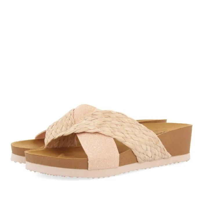 WEDGE SANDALS WITH PINK STRAPS FOR WOMEN GOULDS