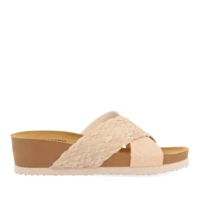 WEDGE SANDALS WITH PINK STRAPS FOR WOMEN GOULDS