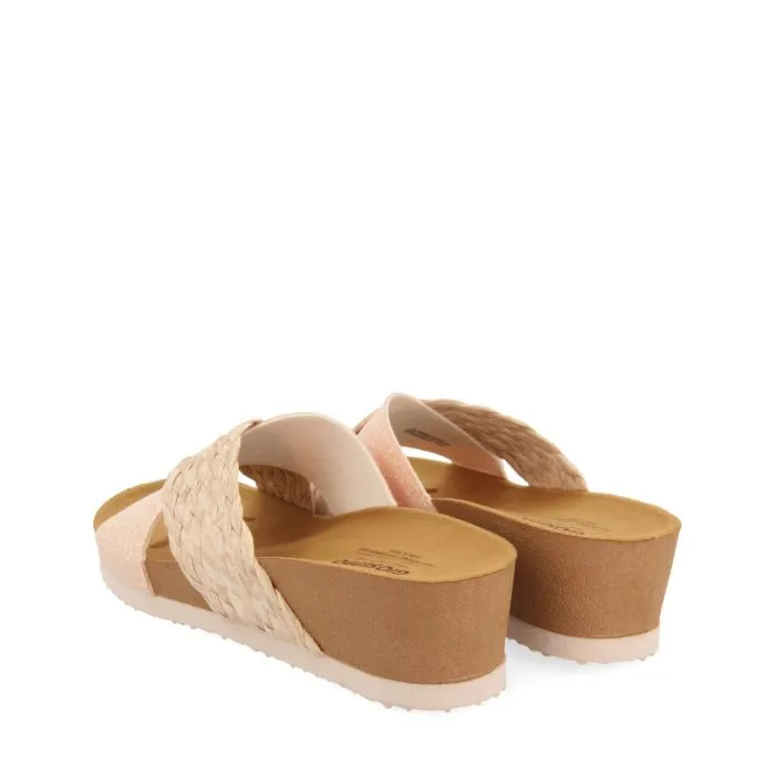 WEDGE SANDALS WITH PINK STRAPS FOR WOMEN GOULDS