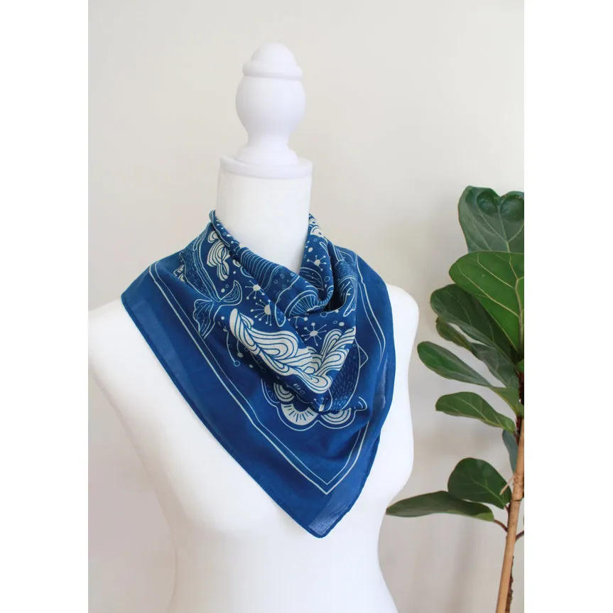 Whale Ocean Scarf Bandana - Top Result: Exceptional Whale-themed Scarf Bandana for Ocean Lovers. Shop Now!