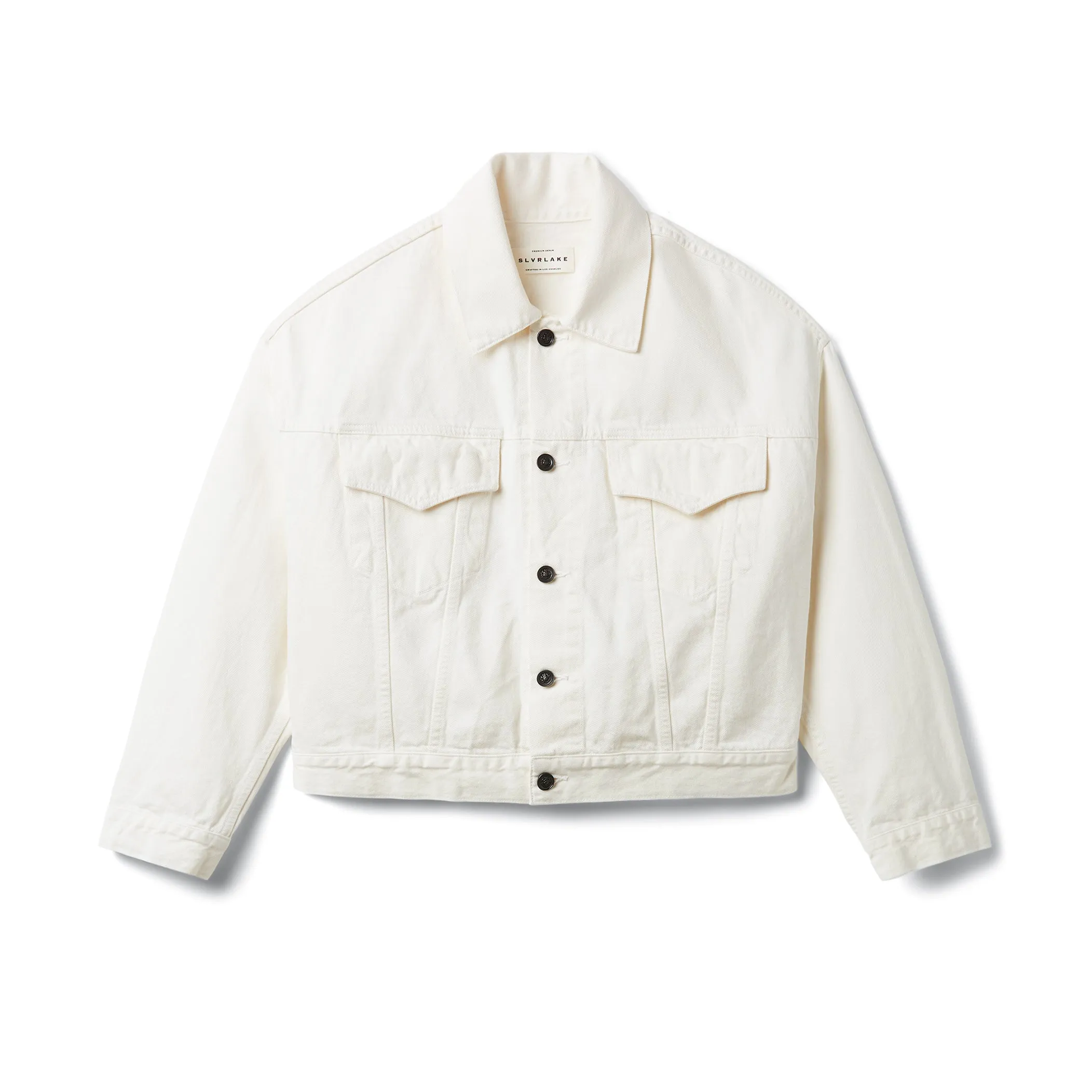 White Detroit Trucker Jacket