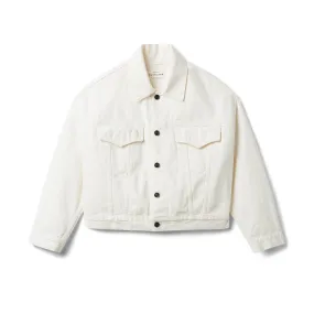 White Detroit Trucker Jacket