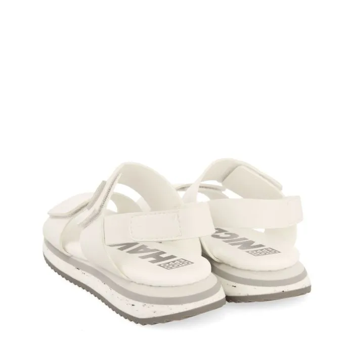 WHITE SPORTS SANDALS PADDED FOR GIRL AND BOY FURNARI