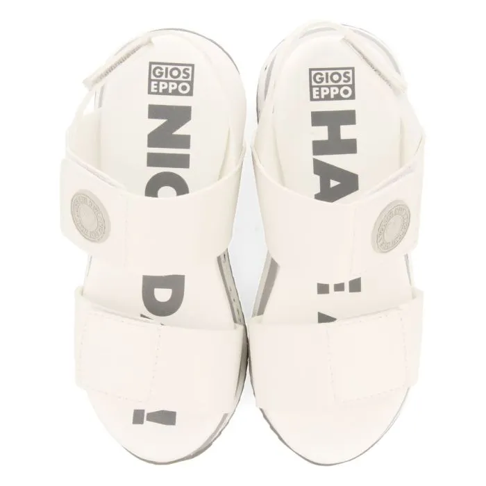 WHITE SPORTS SANDALS PADDED FOR GIRL AND BOY FURNARI