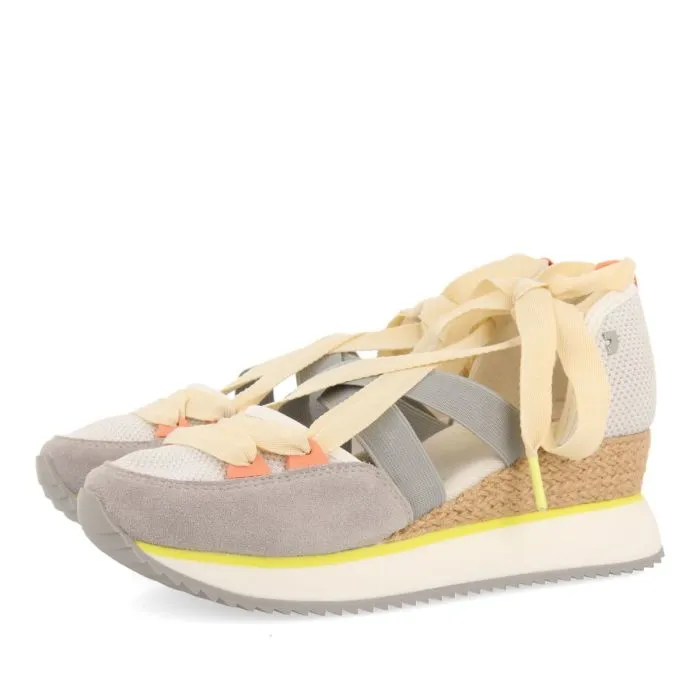 WHITE SPORTS SANDALS WITH WEDGE FOR WOMEN SAMOBOR