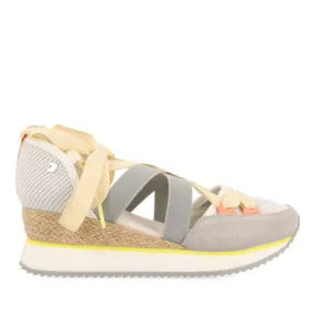 WHITE SPORTS SANDALS WITH WEDGE FOR WOMEN SAMOBOR