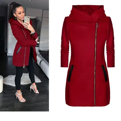 Women's Casual Fashion Solid Color Zipper