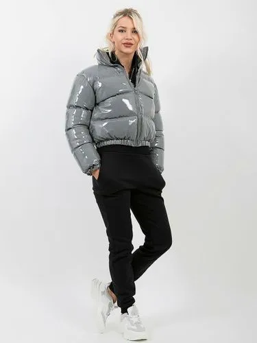 Women's Fashion Solid Color Zipper Down Jacket