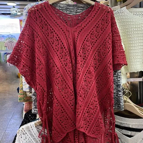 Women's Knitwear Eyelet Top Sleeveless Sweaters & Cardigans Hollow Out Streetwear Solid Color