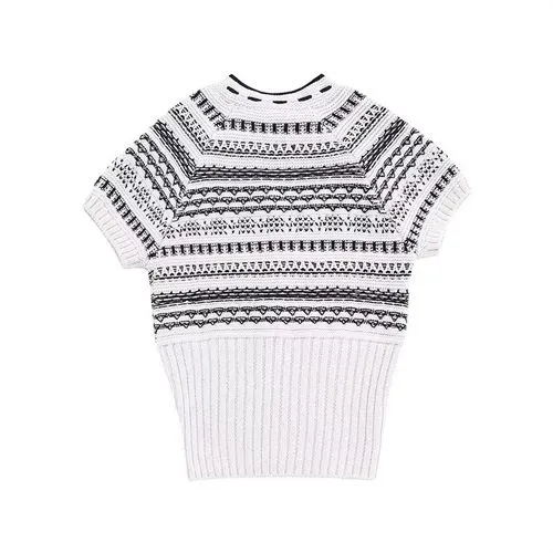 Women's Knitwear Half Sleeve T-Shirts Streetwear Color Block