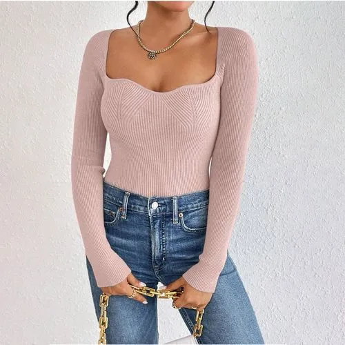 Women's Knitwear Long Sleeve Sweaters & Cardigans Casual Elegant Solid Color