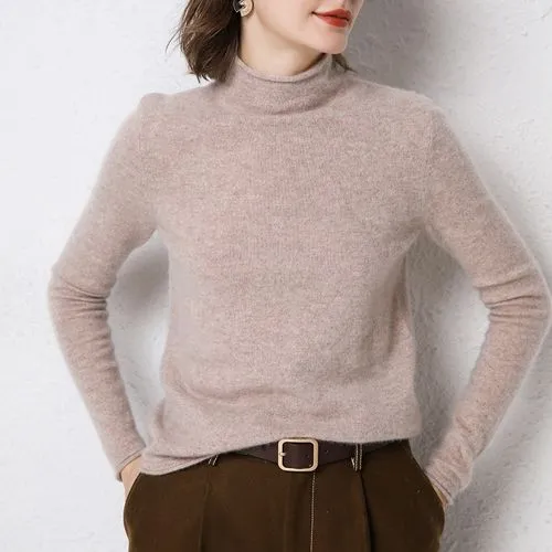 Women's Knitwear Long Sleeve Sweaters & Cardigans Rib-knit Elegant Solid Color