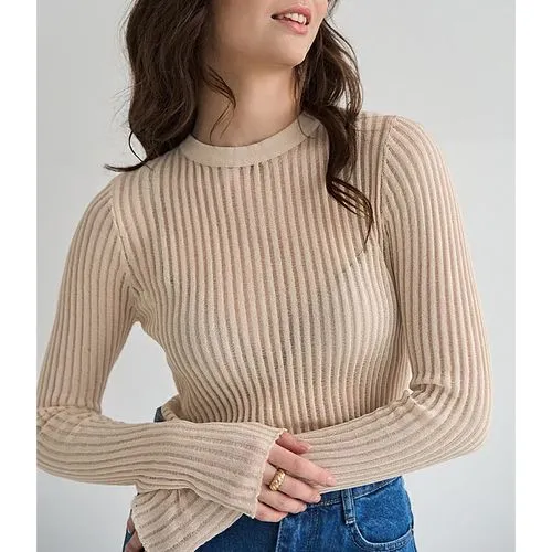 Women's Knitwear Long Sleeve Sweaters & Cardigans Rib-knit Sexy Solid Color