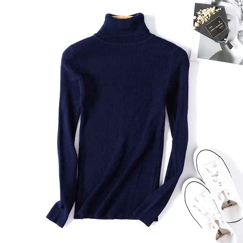 Women's Knitwear Long Sleeve Sweaters & Cardigans Rib-knit Simple Style Solid Color