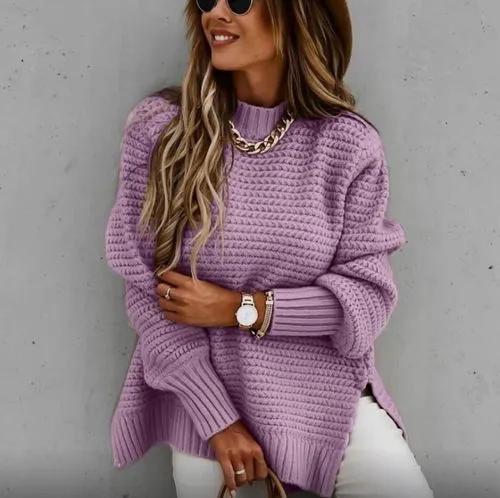 Women's Sweater Knitwear Long Sleeve Sweaters & Cardigans Elegant Streetwear Solid Color