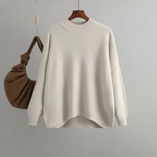 Women's Sweater Long Sleeve Sweaters & Cardigans Casual Simple Style Solid Color