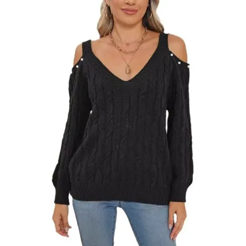 Women's Sweater Long Sleeve Sweaters & Cardigans Elegant Streetwear Solid Color