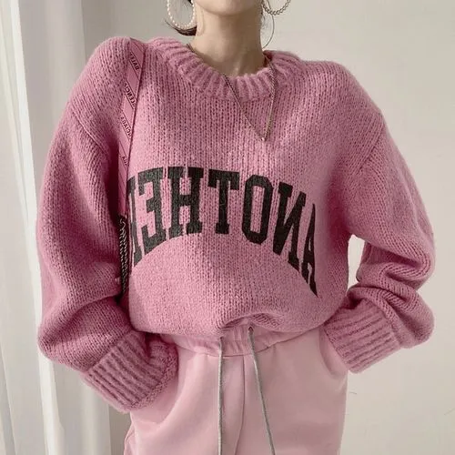 Women's Sweater Long Sleeve Sweaters & Cardigans Fashion Letter