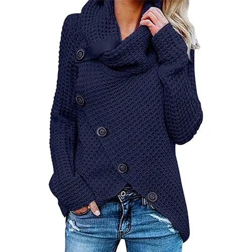 Women's Sweater Long Sleeve Sweaters & Cardigans Patchwork British Style Solid Color