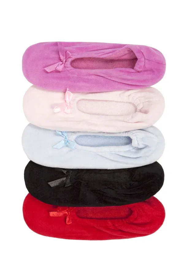 Women's Soft Ballerina Slippers, Solid Color